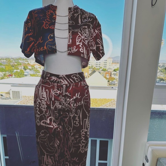 2 piece satin set NEW - Picture 1 of 2